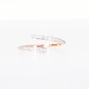 0.145 CT. T.W. Diamond Graduated Slant Bypass Anniversary Band in 10K Rose Gold