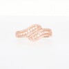 0.29 CT. T.W. Diamond Wave Triple Row Anniversary Band in 10K Rose Gold