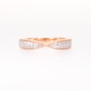 0.23 CT. T.W. Diamond Multi-Row Twist Shank Band in 10K Rose Gold