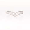 0.29 CT. T.W. Diamond Multi-Row Chevron Band in 10K White Gold
