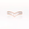 0.29 CT. T.W. Diamond Multi-Row Chevron Band in 10K Rose Gold