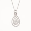 0.45 CT. T.W. Pear-Shaped Multi-Diamond Double Infinity Frame Pendant in 10K White Gold