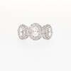 0.95 CT. T.W. Oval Multi-Diamond Triple Frame Ring in 10K White Gold