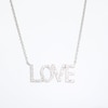 0.085 CT. T.W. Diamond "LOVE" Script Necklace in Sterling Silver – 17.66"