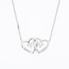 0.065 CT. T.W. Diamond Interlocking Hearts Necklace in Sterling Silver