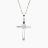 0.04 CT. T.W. Multi-Diamond Cross Pendant in Sterling Silver