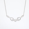 0.13 CT. T.W. Multi-Diamond Infinity Loop Trio Necklace in Sterling Silver