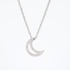 0.23 CT. T.W. Diamond Moon Pendant in Sterling Silver