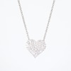 0.23 CT. T.W. Multi-Diamond Heart Necklace in Sterling Silver