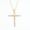 0.33 CT. T.W. Certified Lab-Created Diamond Cross Pendant in 14K Gold (F/SI2)