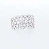 4.00 CT. T.W. Certified Lab-Created Diamond Multi-Row Ring in 14K White Gold (F/SI2)