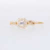 0.58 CT. T.W. Emerald-Cut Diamond Double Frame Twist Shank Bridal Set in 10K Gold