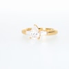 1.33 CT. T.W. Certified Pear-Shaped Lab-Created Diamond Three Stone Engagement Ring in 14K Gold (F/VS2)