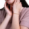 Heart Disc Chain Link Bracelet in 10K Gold - 7.25"
