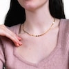 Heart Disc Chain Link Necklace in 10K Gold