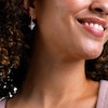 0.30 CT. T.W. Diamond Kite-Shaped Black and White Enamel Drop Earrings in Sterling Silver with 14K Rose Gold Plate