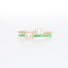 0.19 CT. T.W. Cushion-Shaped Multi-Diamond Yellow Enamel Open Shank Ring in Sterling Silver with 14K Gold Plate