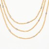 Diamond-Cut Bead Chain Triple Strand Necklace in 18K Gold