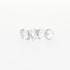 Multi-Shaped White Lab-Created Sapphire Five Stone Ring in Sterling Silver