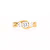 0.95 CT. T.W. Diamond Past Present Future® Bypass Twist Shank Engagement Ring in 14K Gold
