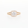 2.01 CT. T.W. Princess-Cut Certified Lab-Created Diamond Frame Engagement Ring in 14K Gold (F/SI2)