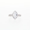 1.50 CT. T.W. Certified Marquise-Cut Lab-Created Diamond Frame Twist Shank Engagement Ring in 14K White Gold (F/SI2)