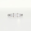 1.00 CT. T.W. Princess-Cut Diamond Miracle Past Present Future® Engagement Ring in 10K White Gold (I/I2)
