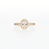 1.00 CT. T.W. Oval Certified Lab-Created Diamond Frame Engagement Ring in 14K Gold (F/SI2)