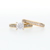 2.25 CT. T.W. Certified Princess-Cut Lab-Created Diamond Bridal Set in 14K Gold (F/SI2)