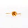 6.0mm Citrine Solitaire Bypass Ring in 10K Gold