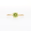 6.0mm Peridot Solitaire Bypass Ring in 10K Gold