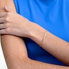 "MOM" with "XO" Heart Mirror Link Chain Bracelet in 10K Two-Tone Gold - 7.25"