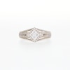 0.60 CT. T.W. Quad Princess-Cut Diamond Tilted Frame Engagement Ring in 10K White Gold