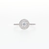 Canadian Certified Centre Diamond 0.50 CT. T.W. Double Frame Engagement Ring in 14K White Gold (I/I1)
