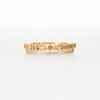 Citrine and White Lab-Created Sapphire Split Double Row Band in 10K Gold