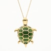 Jade Turtle Pendant in 14K Gold
