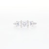 2.00 CT. T.W. Princess-Cut Diamond Past Present Future® Engagement Ring in 14K White Gold (I/I2)