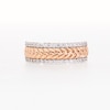 CT. T.W. Diamond Edge Herringbone Band in 10K Rose Gold