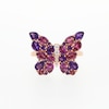 EFFY™ Collection Amethyst, Rhodolite Garnet and 0.05 CT. T.W. Diamond Butterfly Ring in 14K Rose Gold