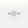 0.25 CT. T.W. Diamond Floral Composite Split Shank Promise Ring in Sterling Silver