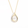 Unstoppable Love™ 0.20 CT. T.W. Diamond Dangle Double Teardrop Pendant in 10K Gold
