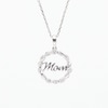 Circle of Gratitude® Collection 0.15 CT. T.W. Diamond "Mom" Twist Pendant and Drop Earrings Set in Sterling Silver