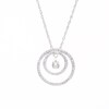 Unstoppable Love™ 0.25 CT. T.W. Diamond Dangle Double Circle Pendant in Sterling Silver