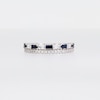 Vera Wang Love Collection 0.37 CT. T.W. Diamond and Blue Sapphire Stacked Band in 14K White Gold