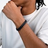 Men's 0.50 CT. T.W. Black Diamond Squared Link Chain Bracelet in Stainless Steel with Black Ion-Plate - 8.62"