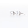 0.90 CT. T.W. Certified Princess-Cut Lab-Created Diamond Solitaire Stud Earrings in 14K White Gold (I/SI2)