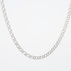3.6mm Double Curb Chain Necklace in Solid Sterling Silver  - 18"