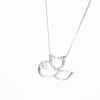 0.10 CT. Canadian Certified Diamond Solitaire Fox Pendant in Sterling Silver (I/I2) - 17"