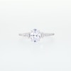 1.25 CT. T.W. Oval Certified Lab-Created Diamond Collar Engagement Ring in 14K White Gold (F/SI2)