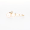Graduated Freshwater Cultured Pearl and Diamond Accent Wrap Open Shank Ring in 10K Gold-Size 7